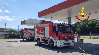 Fabriano - Fuga di gas in un distributore di carburanti